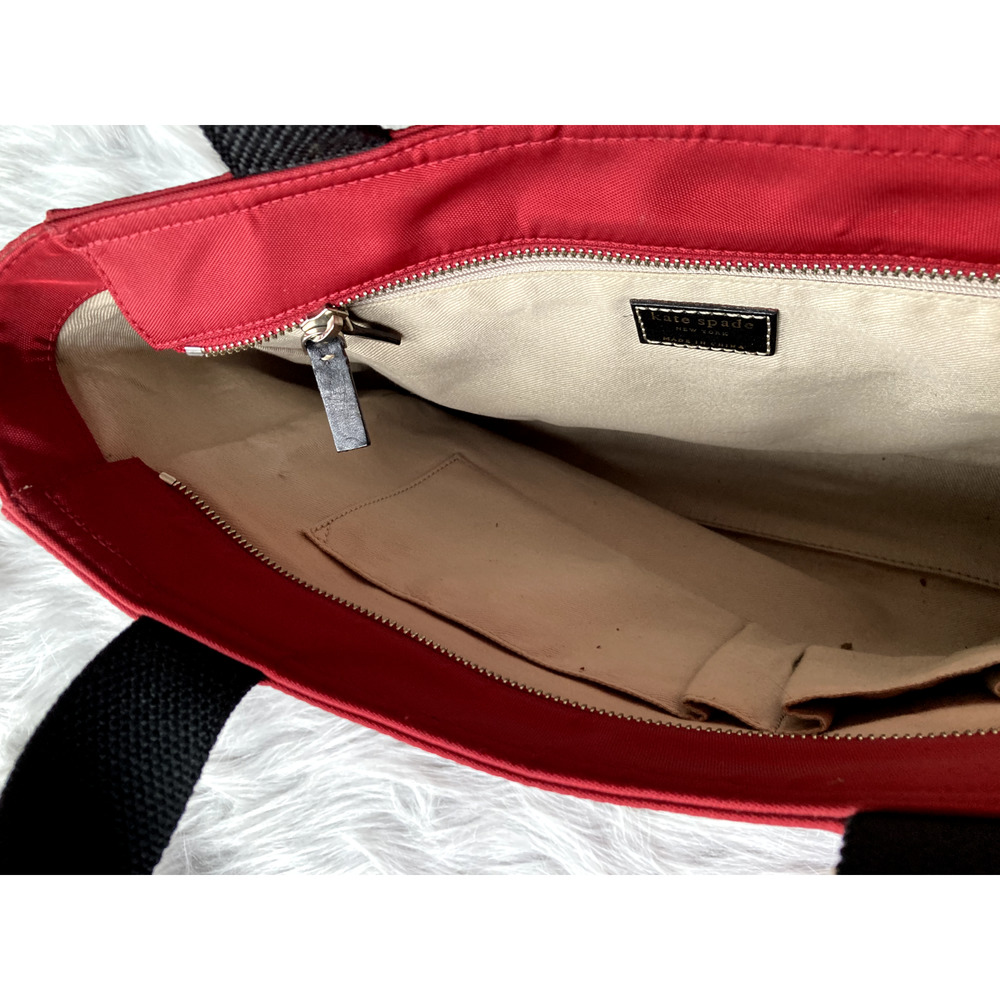 Kate Spade Maira Kalman Tote Handbag Red Darling Dog Canvas Zip Purse Medium - Picture 10 of 14